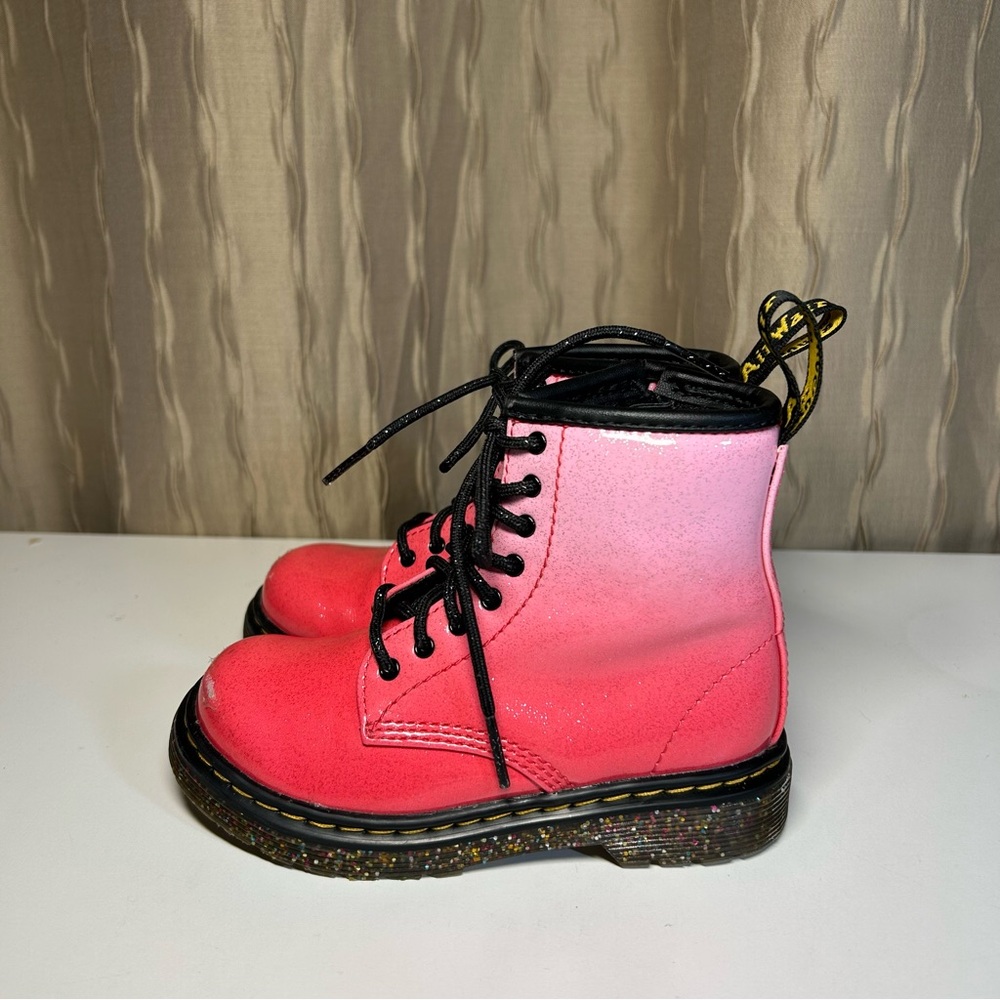 Dr. Martens Junior 1460 Toddler Girl 9 Pink Ombre 8-Eye Lace-Up Boots Side Zip